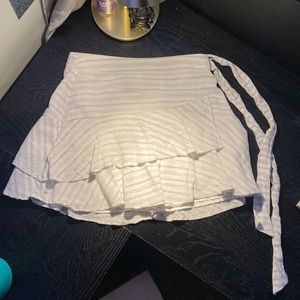 Blue striped white Forever 21 skirt